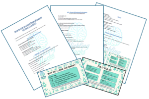 A Level Chemistry exam skills guide with printable checklist and A5 flash card showing what to do after completing an exam paper